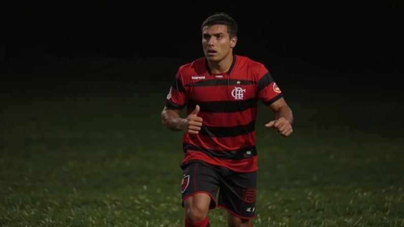 Jogador dublê nos tempos de Flamengo — Foto: Arquivo pessoal/Reprodução
