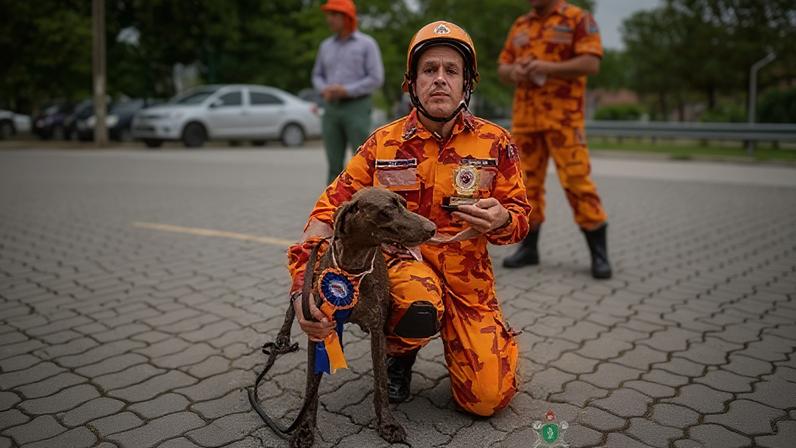 Cadela morre durante busca por crianças desaparecidas