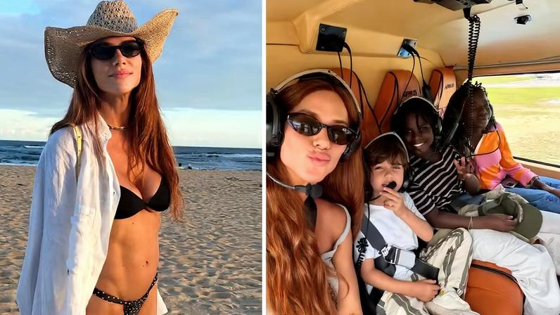 Giovanna Ewbank mostra fotos de férias na companhia dos filhos Zyan, Bless e Títi — Foto: Reprodução/Instagram