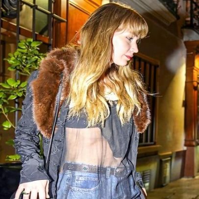 Jennifer Lawrence aparece com look transparente em Paris
