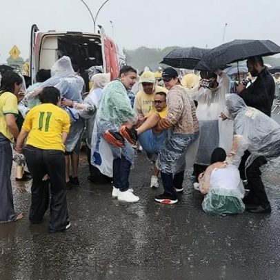 Explosão com raio fere dezenas durante ato de Nikolas