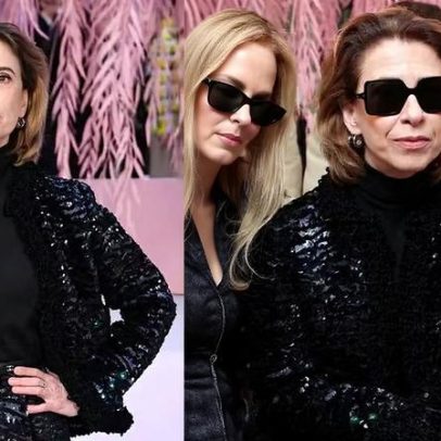 Fernanda Torres conversa com atrizes de Hollywood na primeira fila do desfile da Chanel