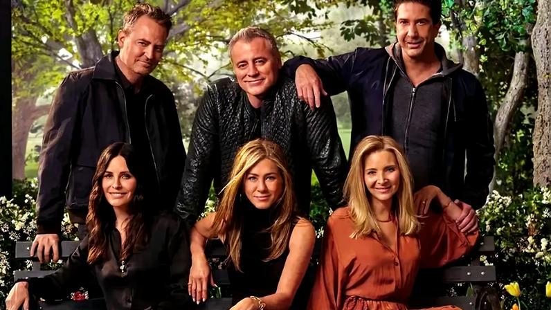 O elenco de Friends: Matthey Perry, Matt LeBlanc, David Schwimmer, Courtney Cox, Jennifer Aniston e Lisa Kudrow — Foto: Divulgação