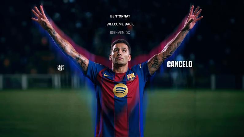 Barcelona anuncia retorno de João Cancelo — Foto: Reprodução / Barcelona