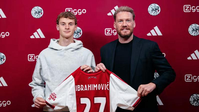 Ajax anuncia filho de Ibrahimovic — Foto: Reprodução X