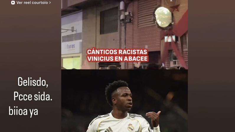 Courtois critica cânticos racistas direcionados ao Vini Jr no Instagram — Foto: Reprodução/Instagram