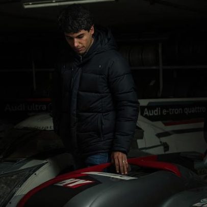 Gabriel Bortoleto reage ao motor da Audi e fica arrepiado