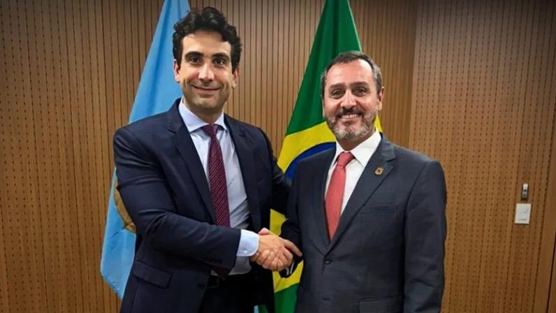 Comandantes dos órgãos, Gabriel Galípolo e Andrei Rodrigues se reuniram como sinal de apoio frente às investidas de Toffoli no caso do Banco Master. (Foto: reprodução/rede social X Polícia Federal)