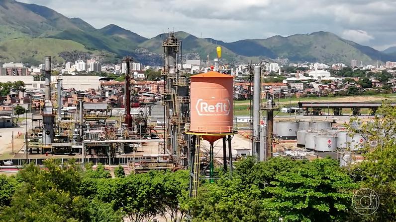 Investigação aponta que Grupo Refit sonega de maneira recorrente e intencional e tem R$ 26 bilhões em impostos atrasados — Foto: Jornal Nacional/ Reprodução