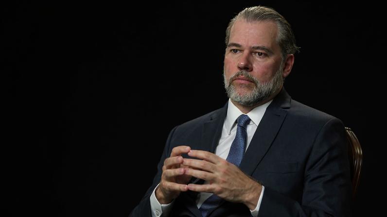 Dias Toffoli rejeitou recurso do Banco Central e manteve urgência na acareação do caso Master — Foto: Jornal Nacional/ Reprodução
