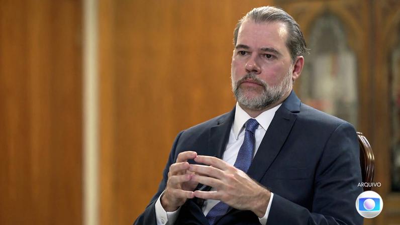 Dias Toffoli rejeita recurso do Banco Central e mantém urgência na acareação do caso Master — Foto: Jornal Nacional/ Reprodução