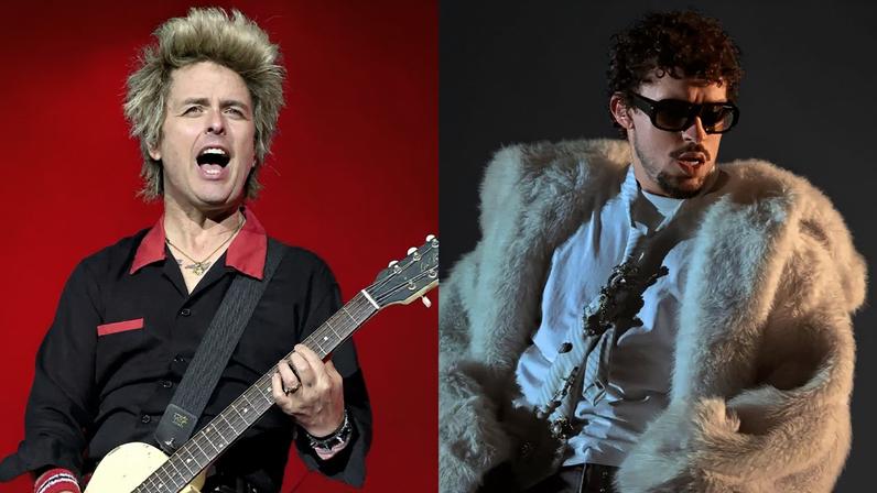 Green Day's Billie Joe Armstrong and Bad Bunny split photo