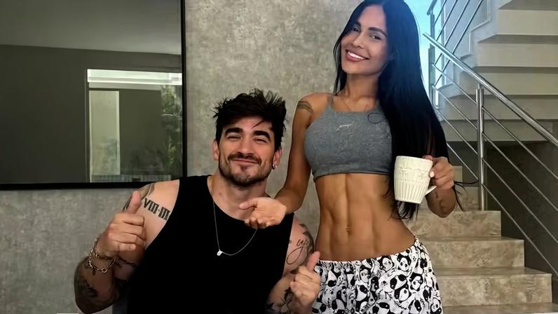 Guilherme Napolitano e Flay na casa da cantora em Natal, no Rio Grande do Norte — Foto: Reprodução/Instagram