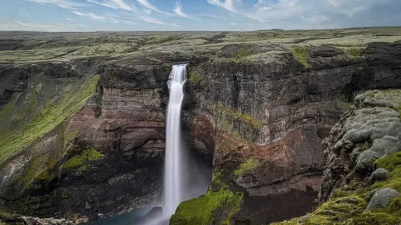 Háifoss é uma das mais altas cachoeiras da Islândia