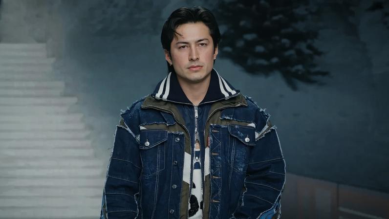 Hudson Williams opened the Dsquared2 fashion show during Milan Fashion Week on Friday.