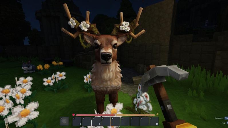 A deer stares threateningly into camera.