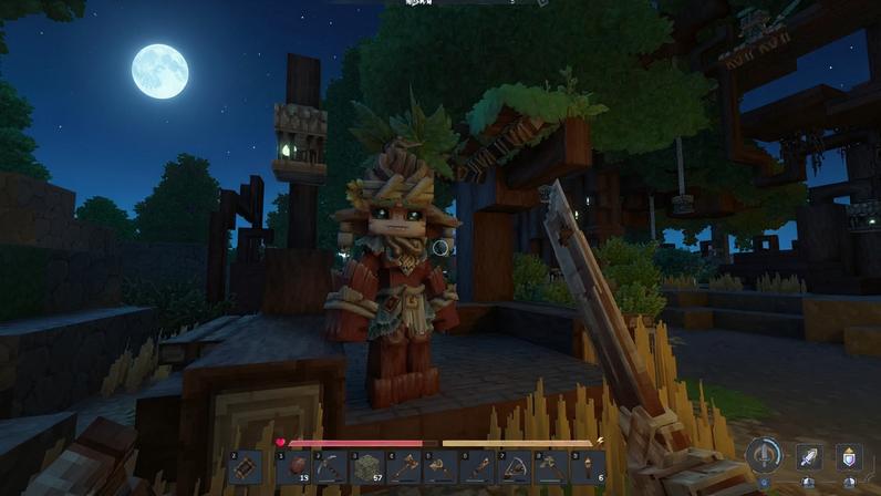 Chatting with an Ewok in the Ewok Village.