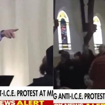 Ativistas interrompem culto em protesto contra o ICE