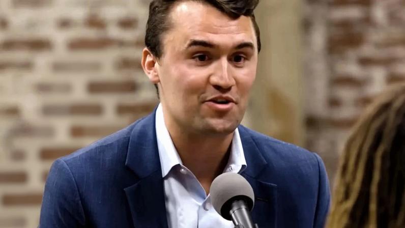 Charlie Kirk debating in a Jubilee video