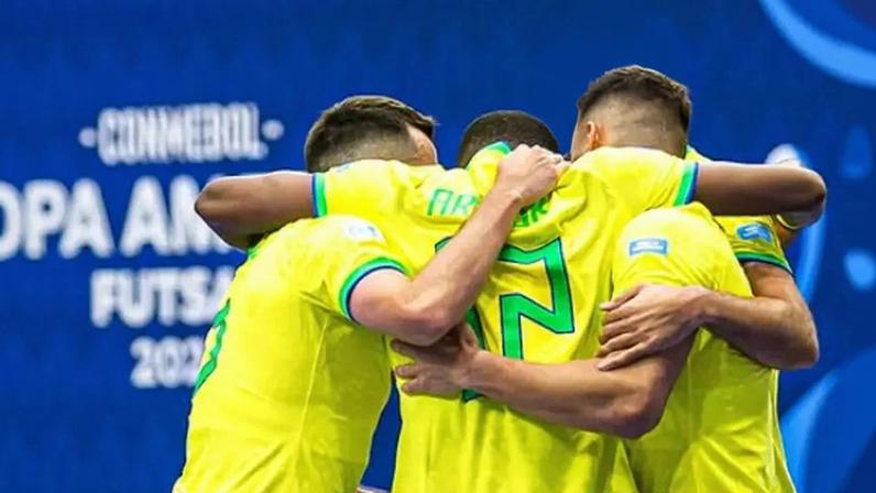 Brasil empatou com a Colombia na estreia da Copa América de Futsal (Foto: René Mendez / CBF)