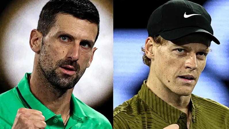 Djokovic (e) e Sinner voltam a se enfrentar no Australian Open (Reprodução)