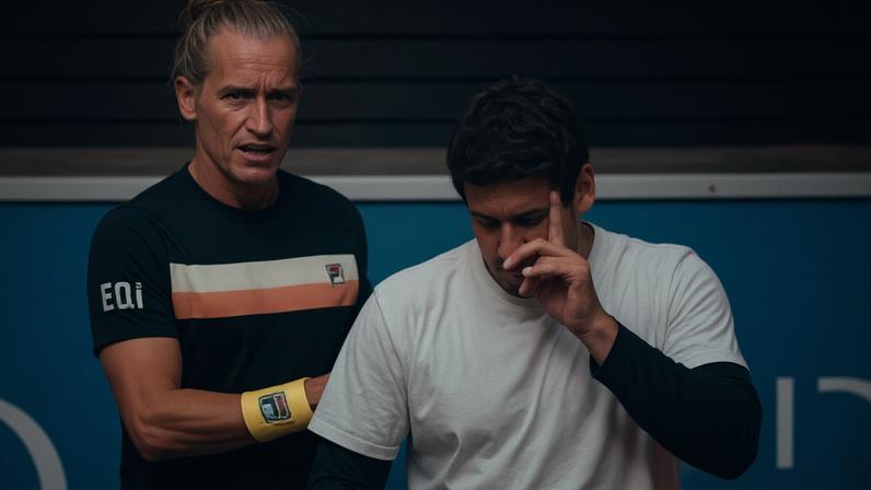 Rafael Matos (e) e Orlando Luz caíram nas quartas em Brisbane (Reprodução)