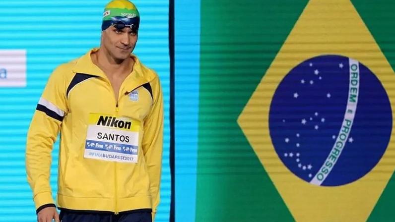 Nicholas Santos conquista a prata nos 50m borboleta (Foto: Satiro Sodré/SSPress/CBDA)