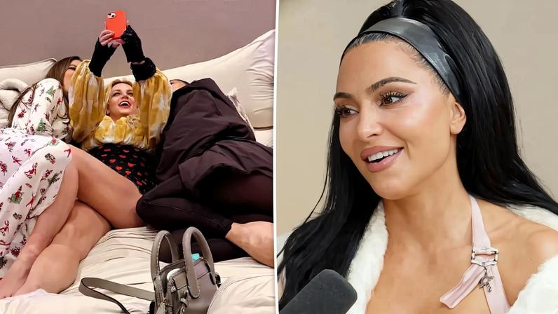 Kim Kardashian detailed her “crazy” November 2025 sleepover with Britney Spears.