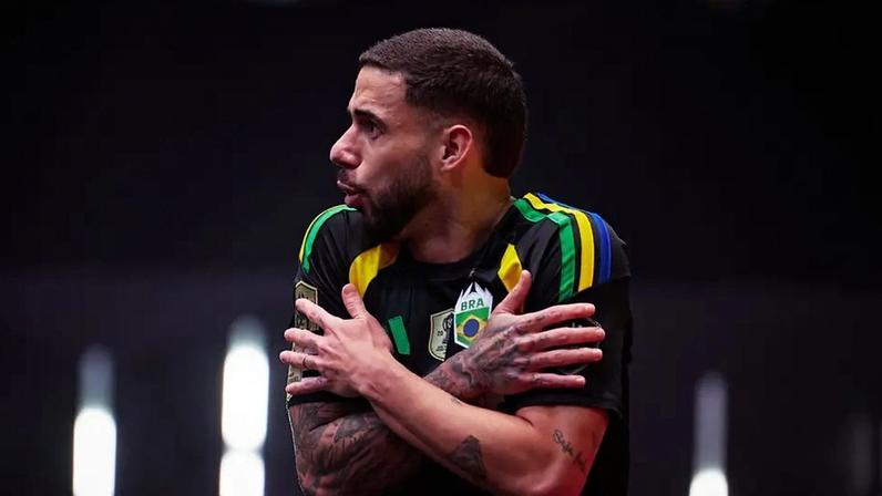 Kelvin Oliveira, jogador do Brasil, na Kings World Cup (Foto: Reprodução)