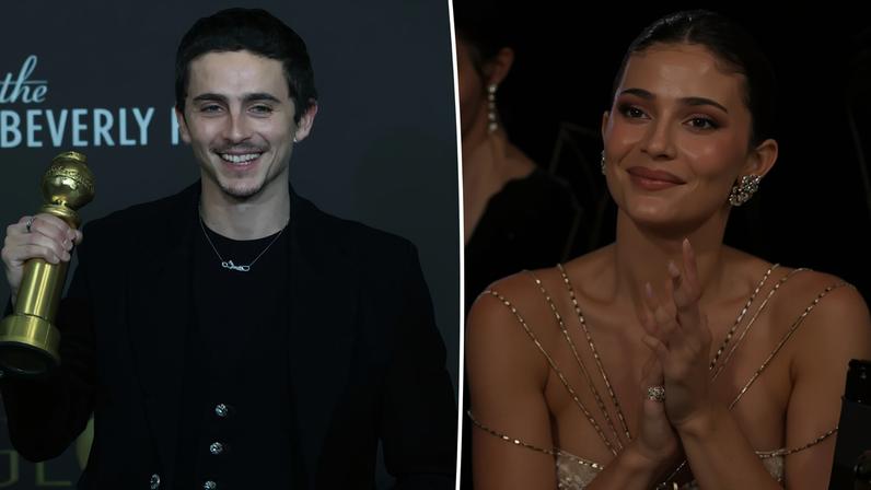 Timothée Chalamet mentioned Kylie Jenner in his 2026 Golden Globes acceptance speech Sunday.
