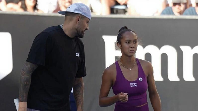 Nick Kyrgios e Leylah Fernandez (Foto: Tennis Australia)