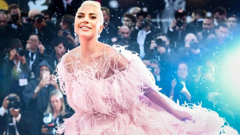 Lady Gaga arrives for the premiere of the film "A Star is Born" presented out of competition on August 31, 2018 during the 75th Venice Film Festival at Venice Lido.