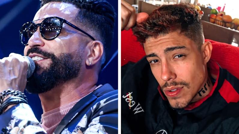 Latino reconheceu o filho em 2018, após um teste de DNA — Foto: Globo/Divulgação e Reprodução/Instagram