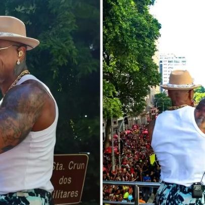 Léo Santana atrai multidão com bloco no Rio de Janeiro