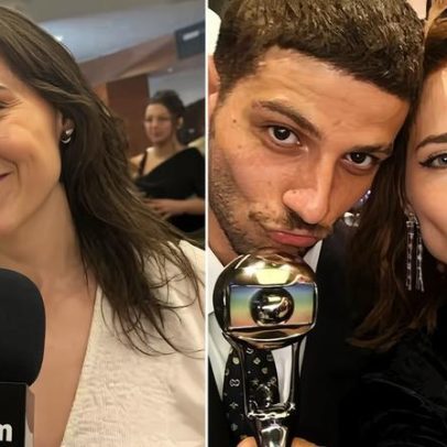 Letícia Colin celebra reencontro com Chay Suede na novela das 21h