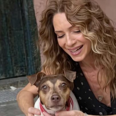 Letícia Spiller celebra estreia de nova novela Contando os Minutos