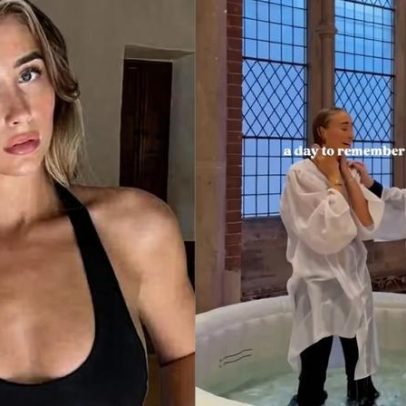 Criadora de conteúdo adulto divulga vídeo de batismo