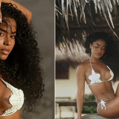 Lorena Maria faz ensaio com biquíni de crochê e fãs reagiram
