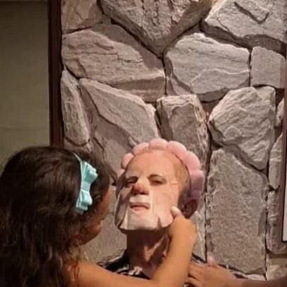 Luiz Fernando Guimarães compartilha dia de beleza com filha e sobrinhas