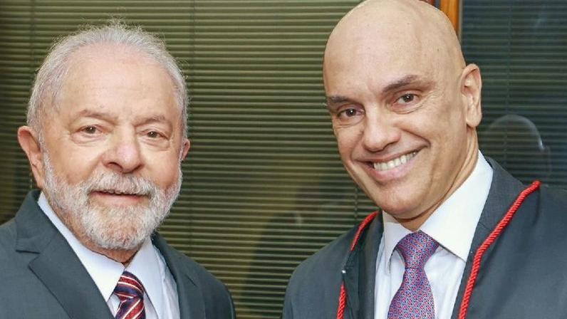 O presidente Lula e o ministro do STF Alexandre de Moraes