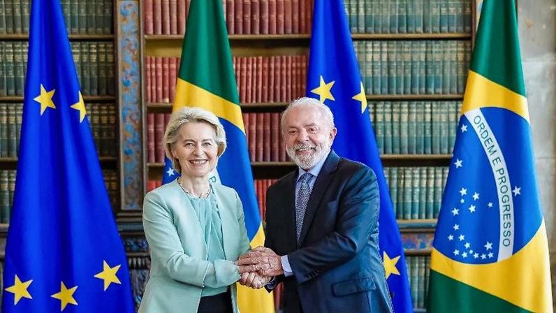 Lula se encontrou com a presidente da Comissão Europeia, Ursula von der Leyen, no Rio de Janeiro