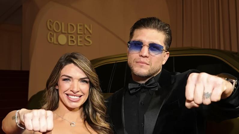 Mackenzie Dern, campeã do UFC, com Brian Ortega (Foto: Reprodução Twitter UFC)