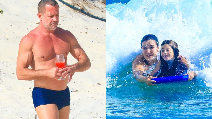 Malvino Salvado e Kyra Gracie com a filha Kyara — Foto: Fabrício Pioyani/AgNews