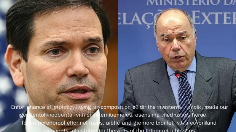 Marco Rubio, secretário de Estado dos EUA e Mauro Vieira, ministro das Relações Exteriores do Brasil