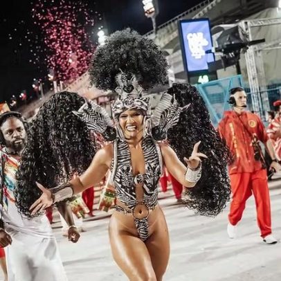 Rayane Dumont homenageia mulheres negras em ensaio da Maricá na Sapucaí