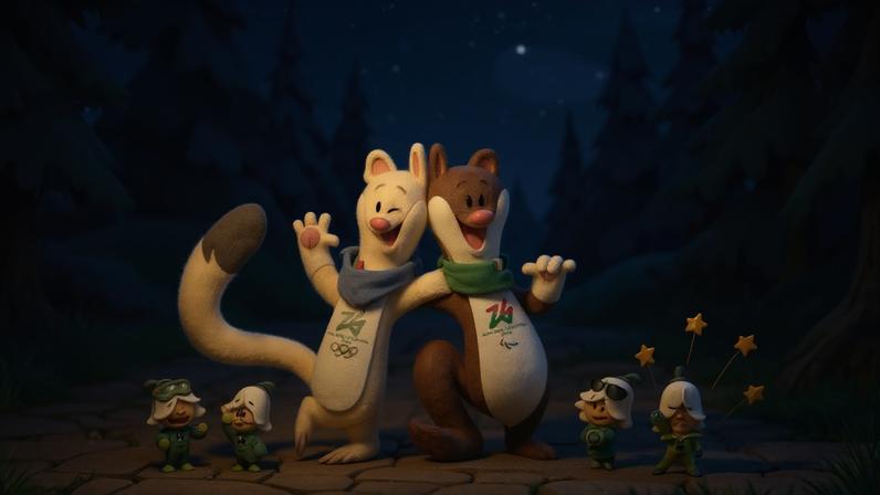 Tina e Milo, mascotes de Milão-Cortina 2026, representam os Jogos Olímpicos e Paralímpicos de Inverno. (Foto: COI)