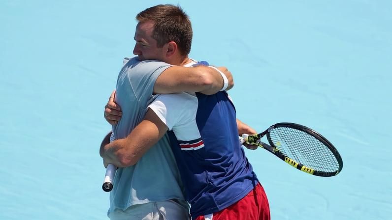 Rafael Matos e Orlando Luz (Foto: Josh Chadwick/Tennis Australia)