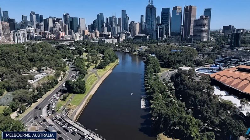 Imagem de Melbourne vista do alto