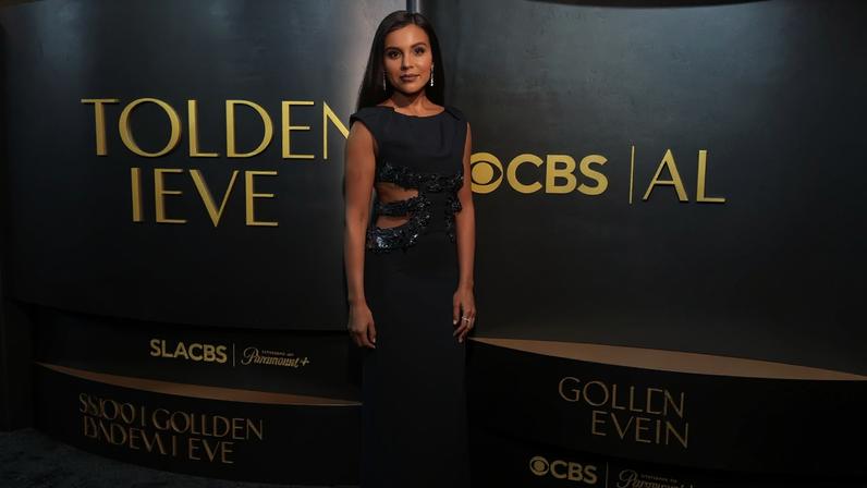 Mindy Kaling flaunted her figure at the Golden Eve event in Beverly Hills, Calif., Tuesday.