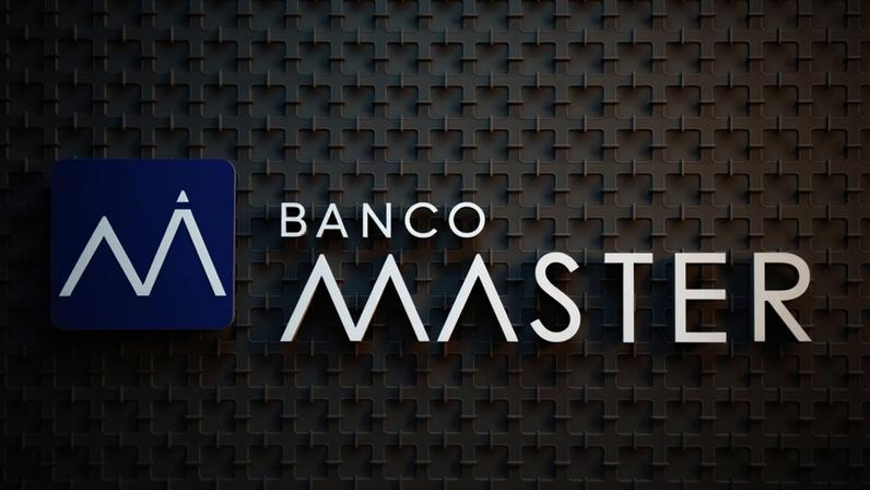 Fachada com o logotipo do Banco Master